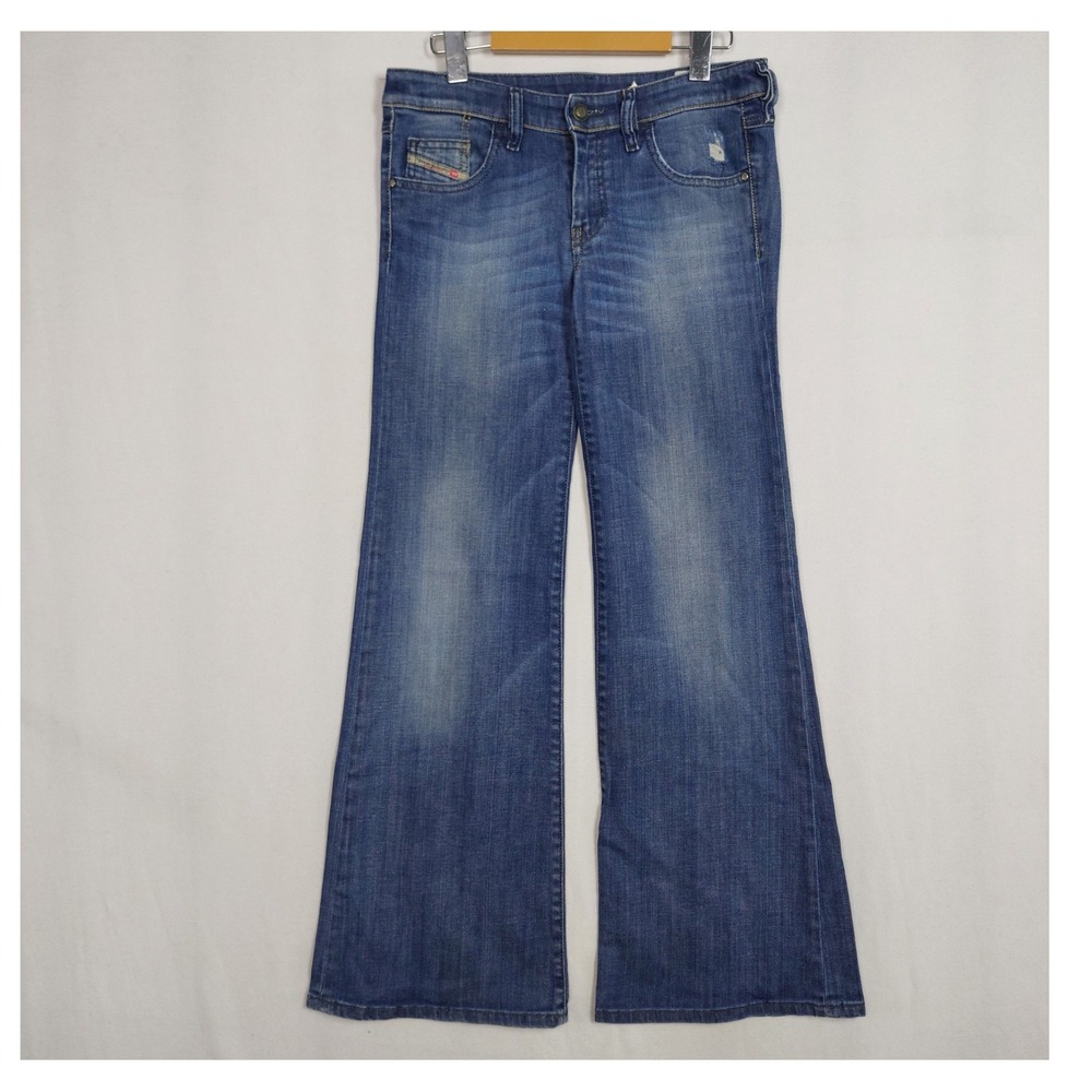 Diesel YBO Blue Bootcut Flare Jeans Wash 008RI Stretch Made in Italy Size 26 132